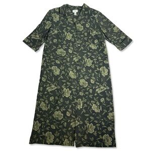 TALBOTS Dark Green Floral Maxi Dress